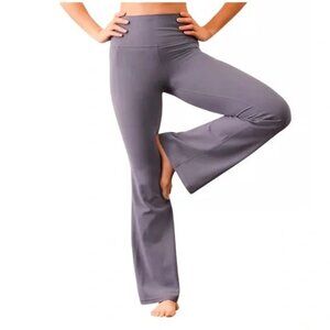 Athleta Women 2X Salutation Stash Flare Pant Dusk Violet Pull On Stretch Active